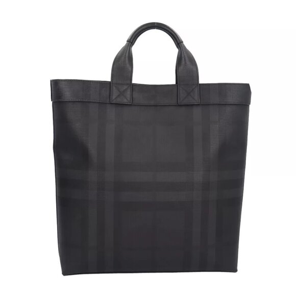 BURBERRY Shoulder Bag PVC leather 2way London Tech LDN logo used - Picture 3 of 12